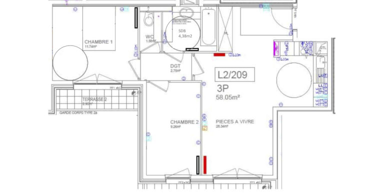 Nogent-sur-Marne Vente Appartement T3 de 58m2 avec balcons et parking privatif (120-13)