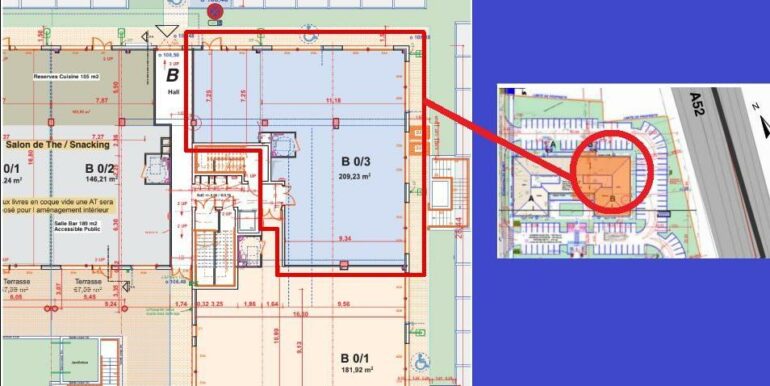 Aubagne Location Local Commercial 210m² divisibles à partir de 105m2 (120-54)