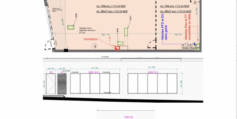 Cuges-les-Pins Vente Local Commercial 402m2 divisible a partir de 108m2 (120-49C)