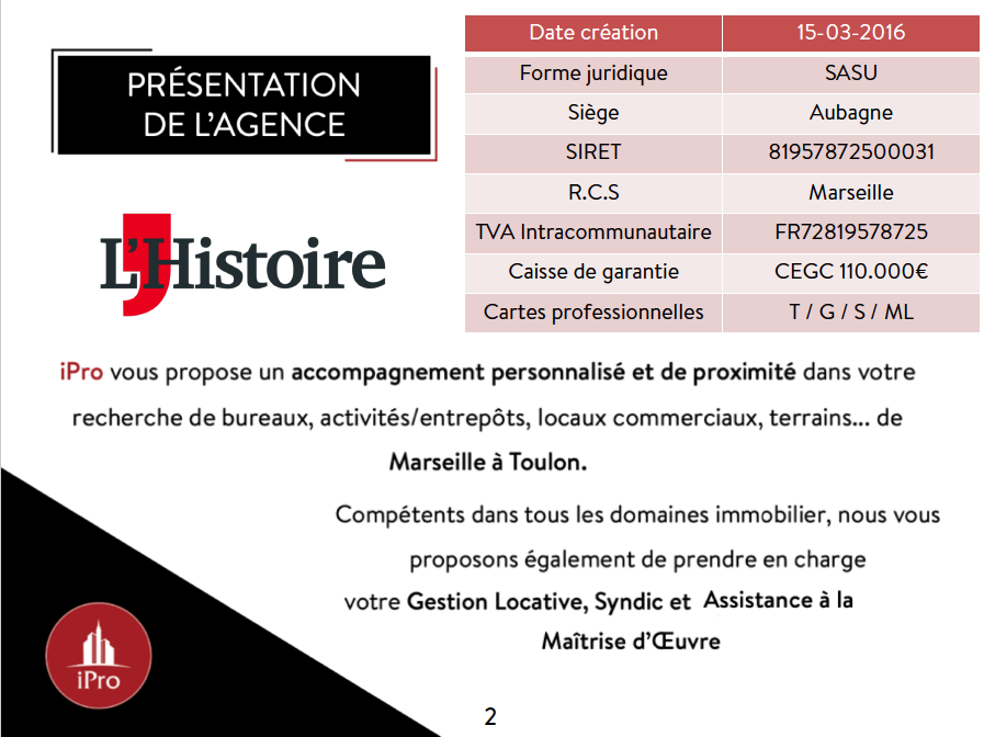 iPro conseil en immobilier d'entreprise aubagne marseille toulon aix