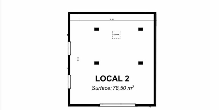 Ollioules Vente Local Commercial 78,50m2 non divisibles (120-65)