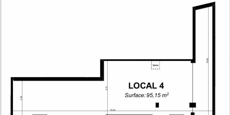 Ollioules Vente Local Commercial 95,15m2 non divisibles (120-66)